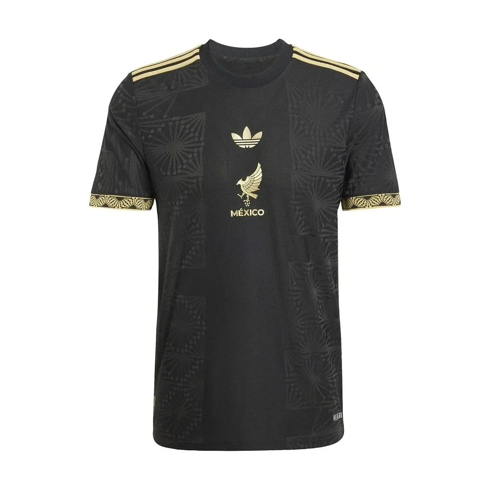 NWT Authentic Adidas Mexico Gold Cup Black/gold 2025 Soccer Jersey Size M JF2639 - Picture 6 of 7